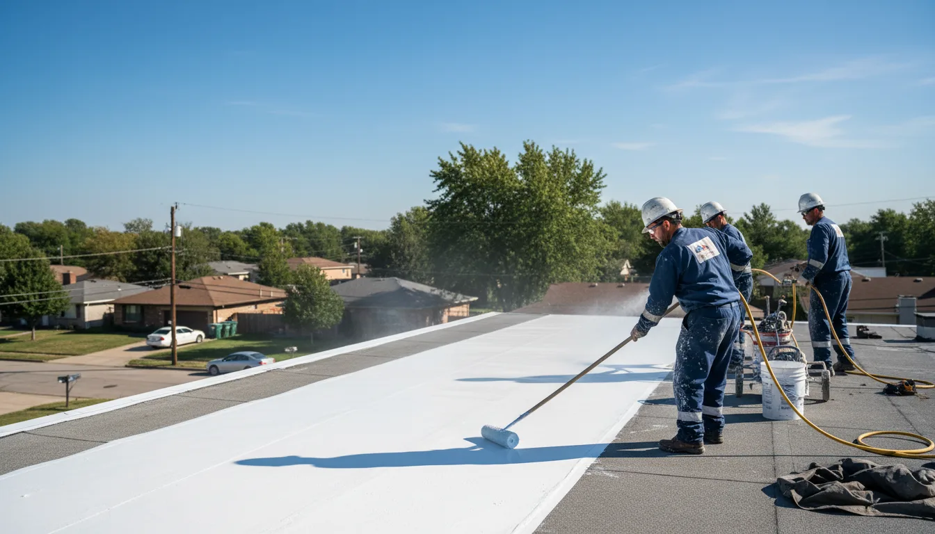 Commercial roof coating in Leander, TX near me